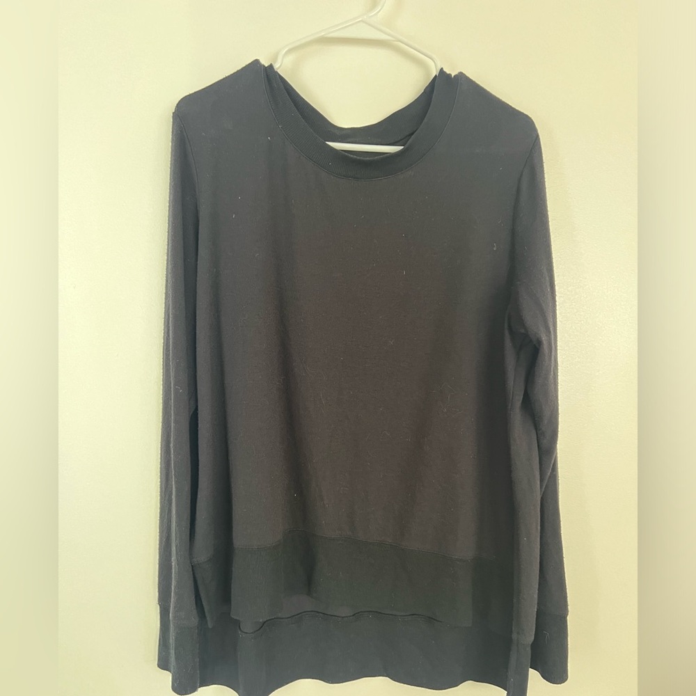 ALO Yoga Black Boxy Long Sleeve Hoodie